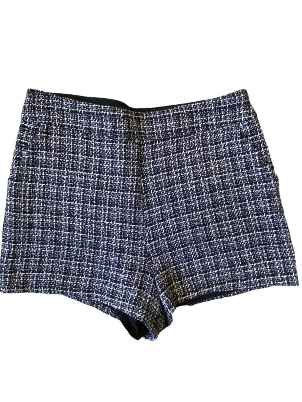 Lucca Couture UO Tweed Shorts Womens 8 Black High Waist Parisian Chic Preppy